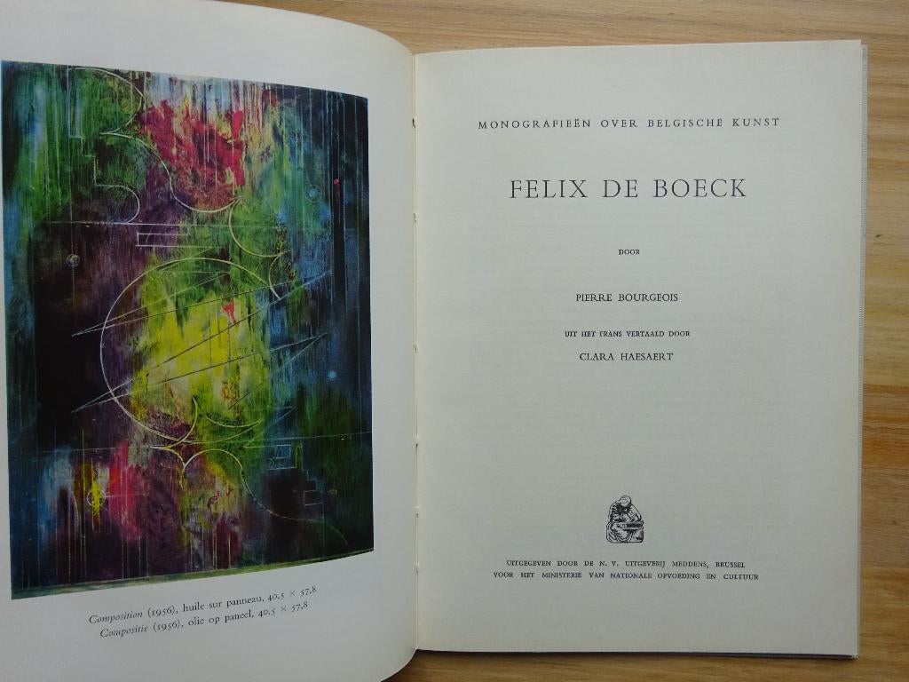 Felix de Boeck, monografie, 1963, door Pierre Bourgeois, Ophalen of Verzenden, Gelezen, Schilder- en Tekenkunst
