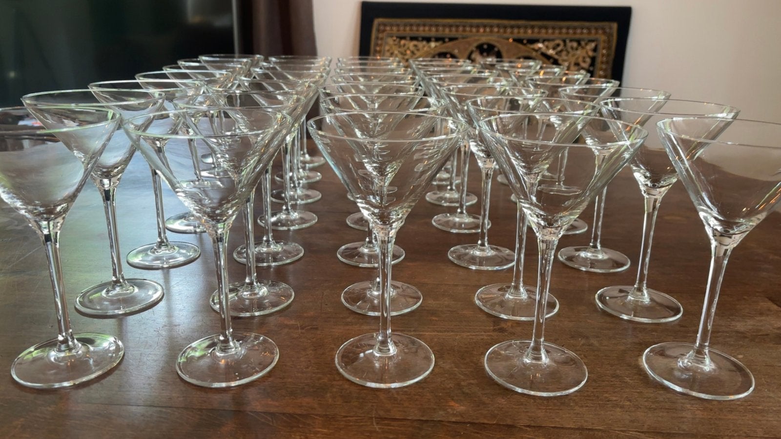 35 martini-glazen, Ophalen, Zo goed als nieuw