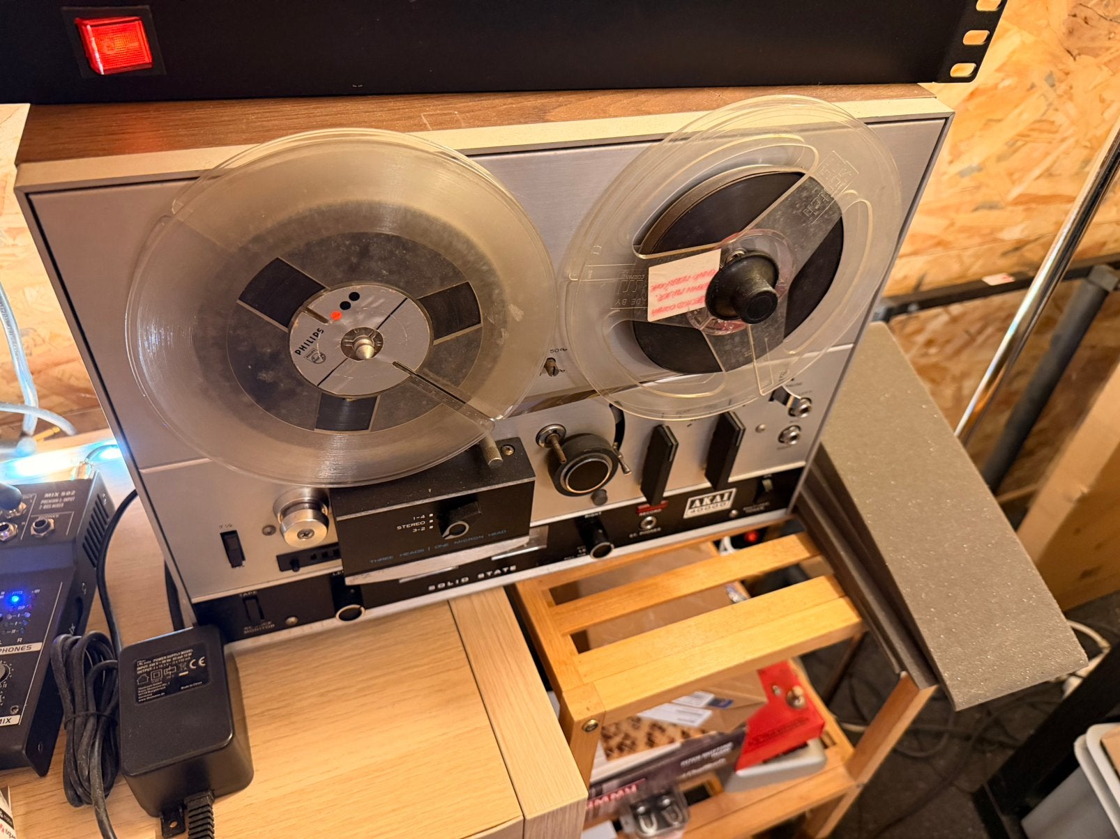 Magnétophone à bandes AKAI 4000D vintage – À restaurer, TV, Hi-fi & Vidéo, Enlèvement, Magnétophone