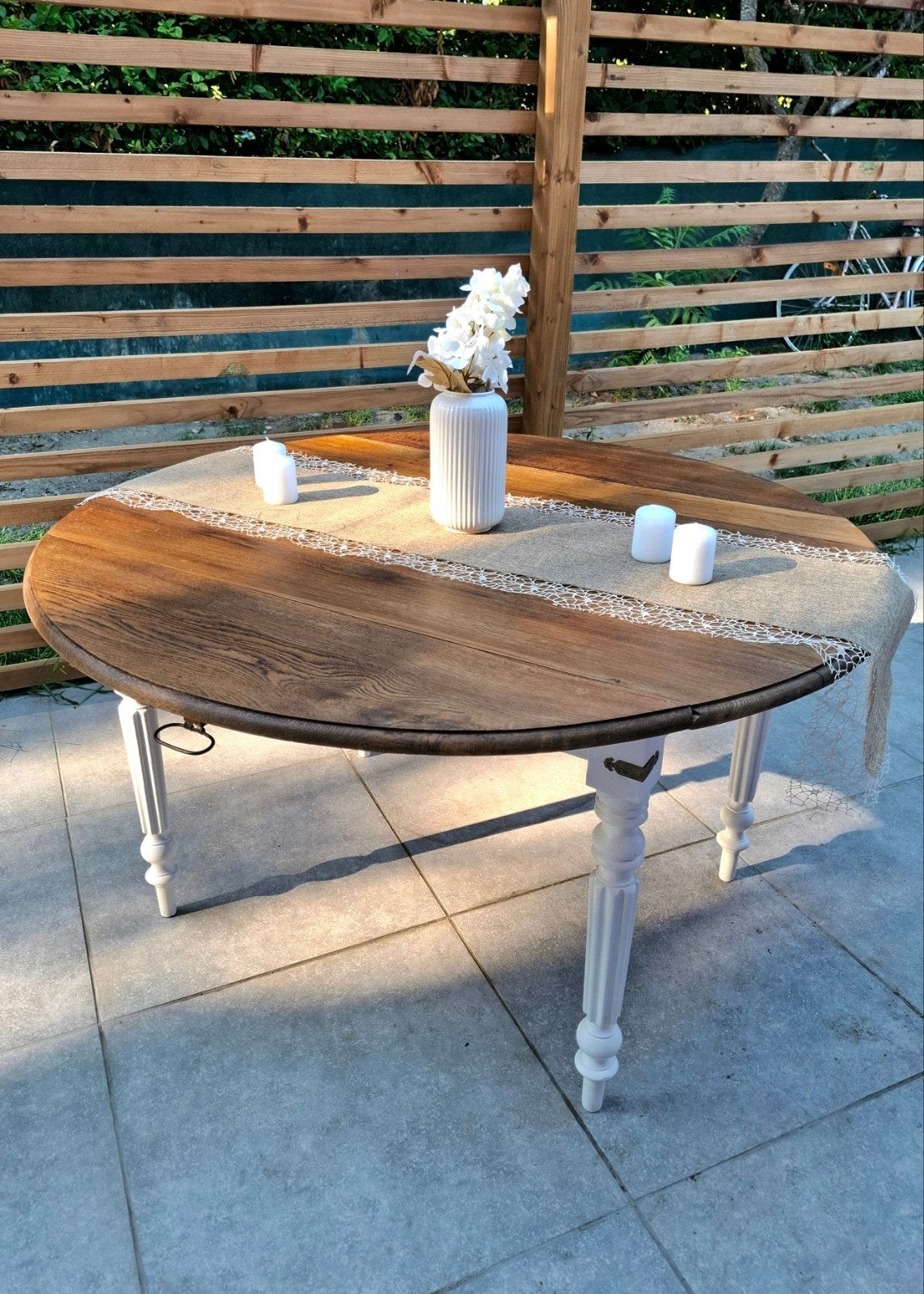 Ancienne table de ferme CHÊNE MASSIF rénovée (8 pers.), Maison & Meubles, Enlèvement, Chêne