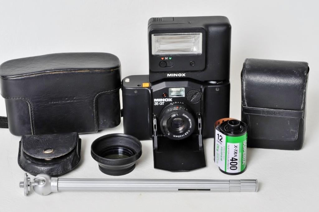 Minox GT + leren tas. Argentijnse camera, Ophalen of Verzenden, Zo goed als nieuw, Compact