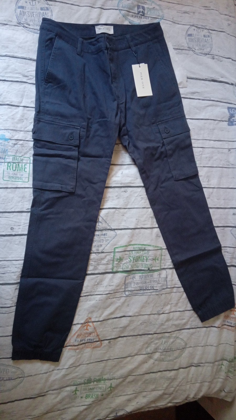 Pier One - Dark Blue Cargo Pants, Blauw, Ophalen of Verzenden, Zo goed als nieuw, Overige maten