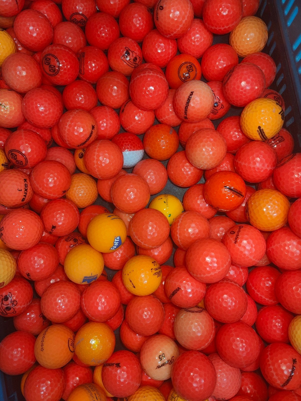 oranje golfballen 100 stuks, Ophalen of Verzenden