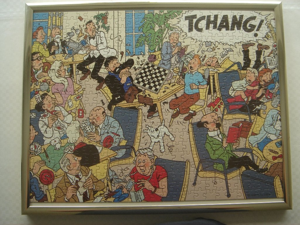 Tintin - Tchang puzzle, Enlèvement, Tintin, Comme neuf, Image, Affiche ou Autocollant