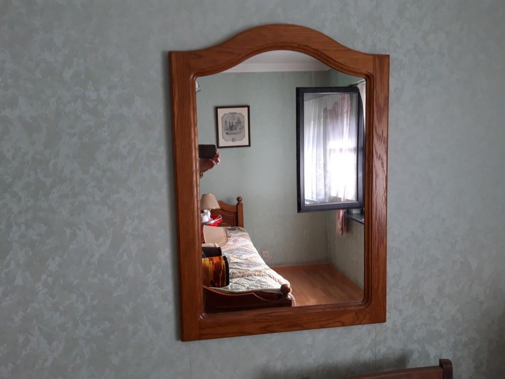 Klassieke houten spiegel in perfecte staat., Huis en Inrichting, Ophalen
