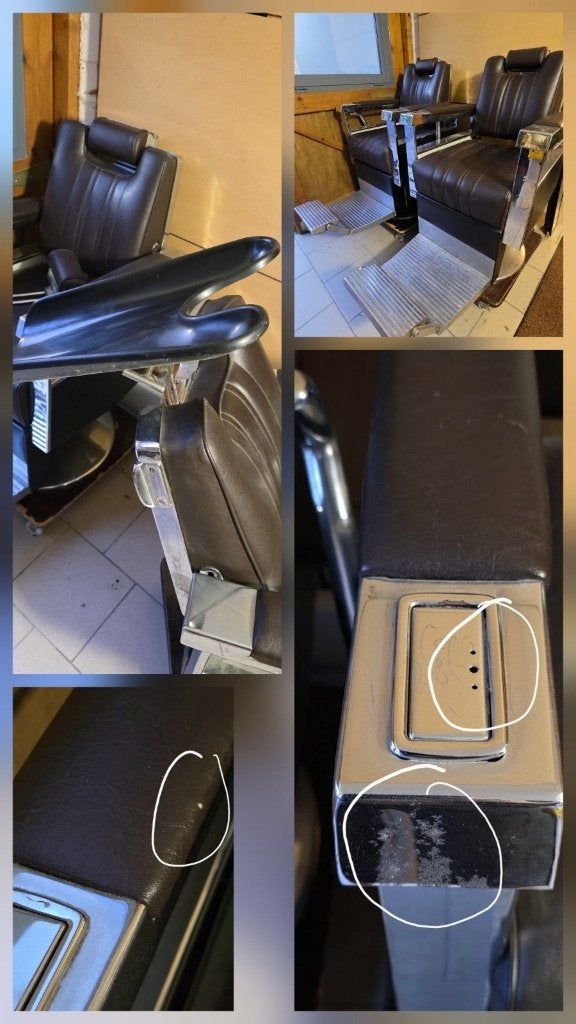 Kappersstoel voor heren (set van 2), Handtassen en Accessoires, Ophalen, Gebruikt, Overige typen