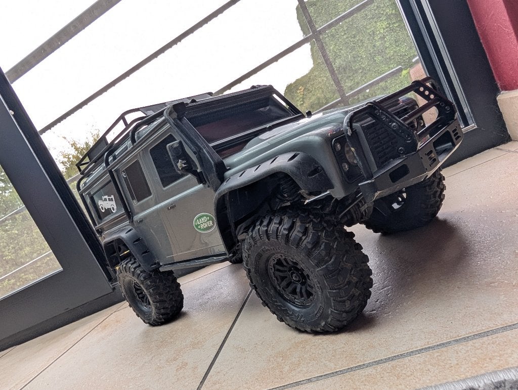 Trx4 Defender 1/10 Grijs, Gebruikt, Auto offroad, Schaal 1:10, RTR (Ready to Run)