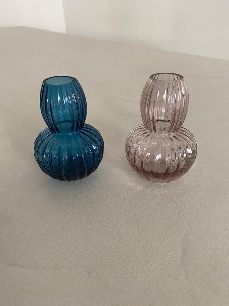 2 kleine SERAX vaasjes glas NIEUW, Ophalen, Nieuw, Roze, Glas