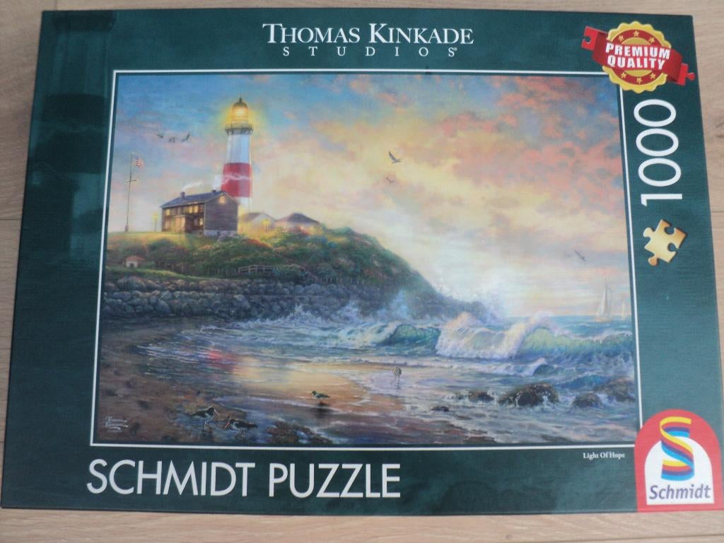 Schmidt puzzel -  Thomas Kinkade, Ophalen of Verzenden, 500 t/m 1500 stukjes, Zo goed als nieuw, Legpuzzel