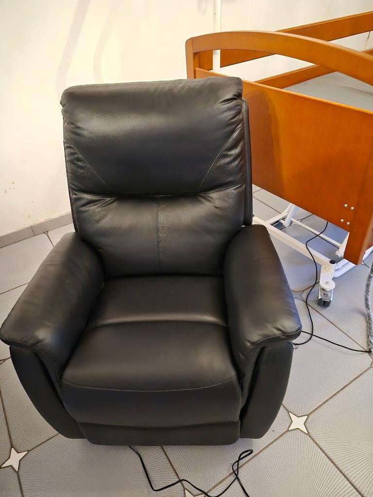 Relaxfauteauil, Huis en Inrichting, Fauteuils, Ophalen, Nieuw, Leer, Gemengd leer