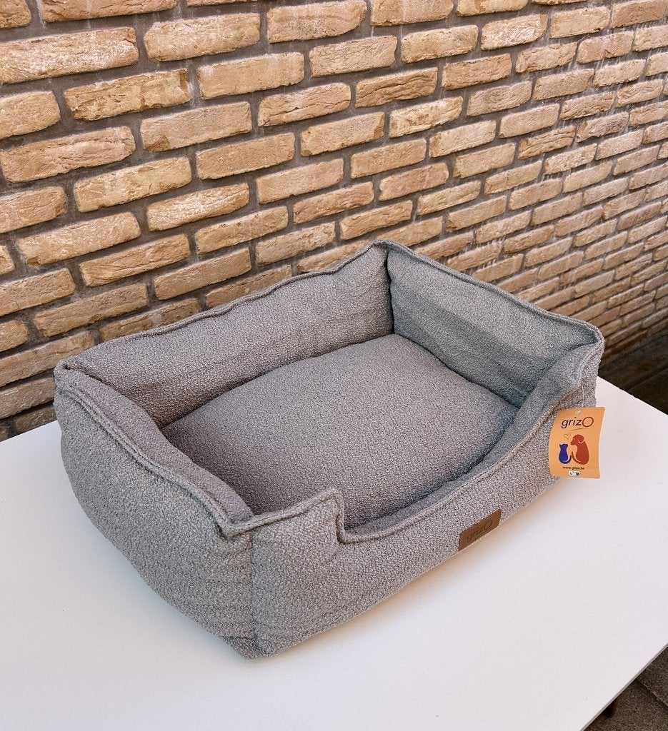 Hondenmand grijs 65 x 55 cm afneembare hoes, Animaux & Accessoires, Paniers pour chiens, Enlèvement ou Envoi, Neuf, Poussière