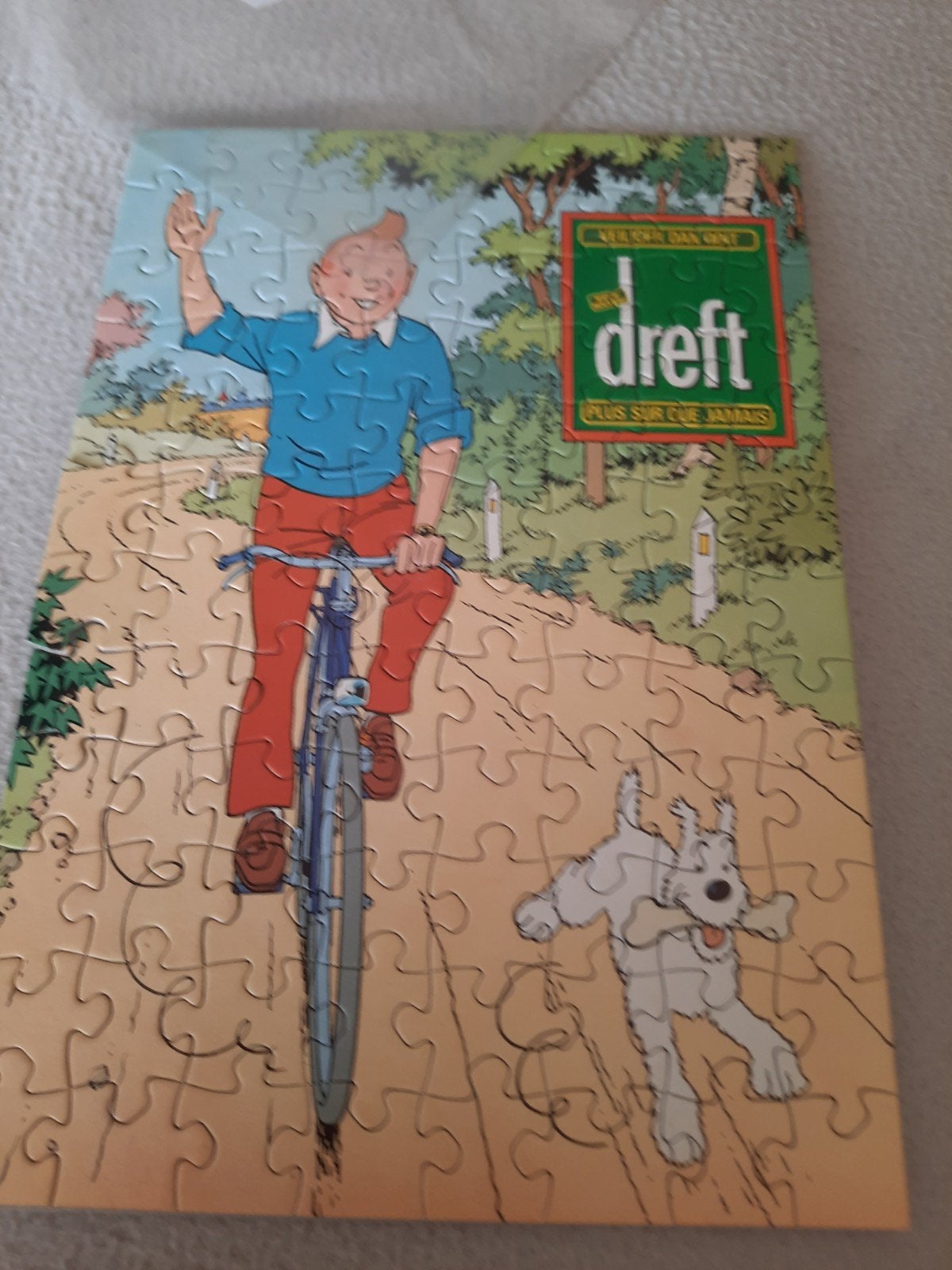 Tintin Puzzle 1975 Draft, Enlèvement ou Envoi, Comme neuf, Puzzle