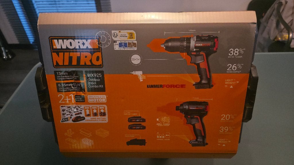 Worx WX925 Draadloze 2-tool Combo Kit, Ophalen of Verzenden, Nieuw, Boor- en Schroefmachine, Variabele snelheid