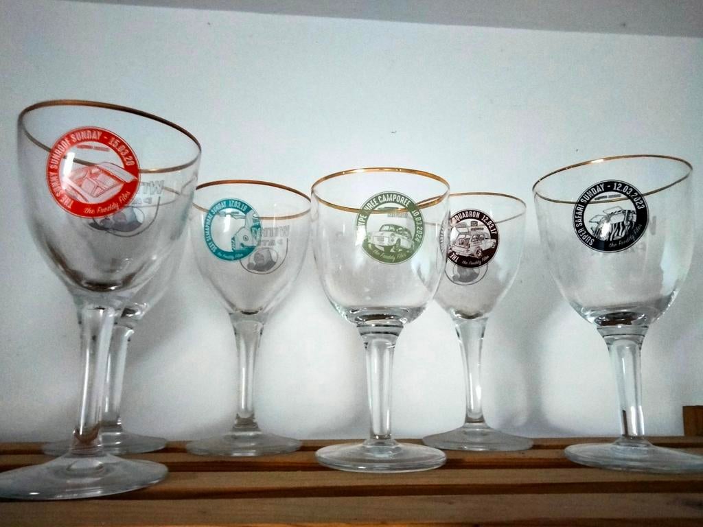 Witkap bierglas Freddy files '17,'19,'20,'23,'24, Verzamelen, Ophalen, Nieuw, Bierglas