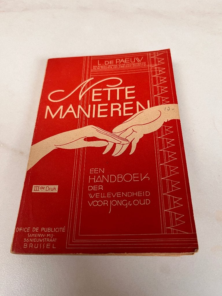 Nette Manieren – L. De Paeuw – 3de druk 1939 – zeer mooi, Ophalen of Verzenden, L. De Paeuw