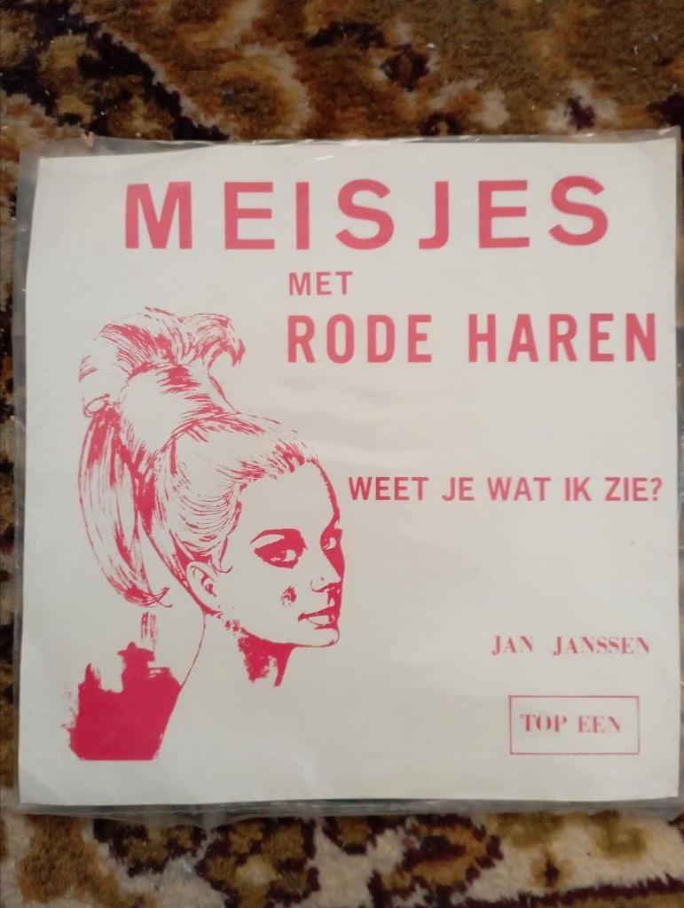 683) Meisjes met rode haren Jan janssen (45t vinyl), Ophalen of Verzenden, Zo goed als nieuw, Nederlandstalig