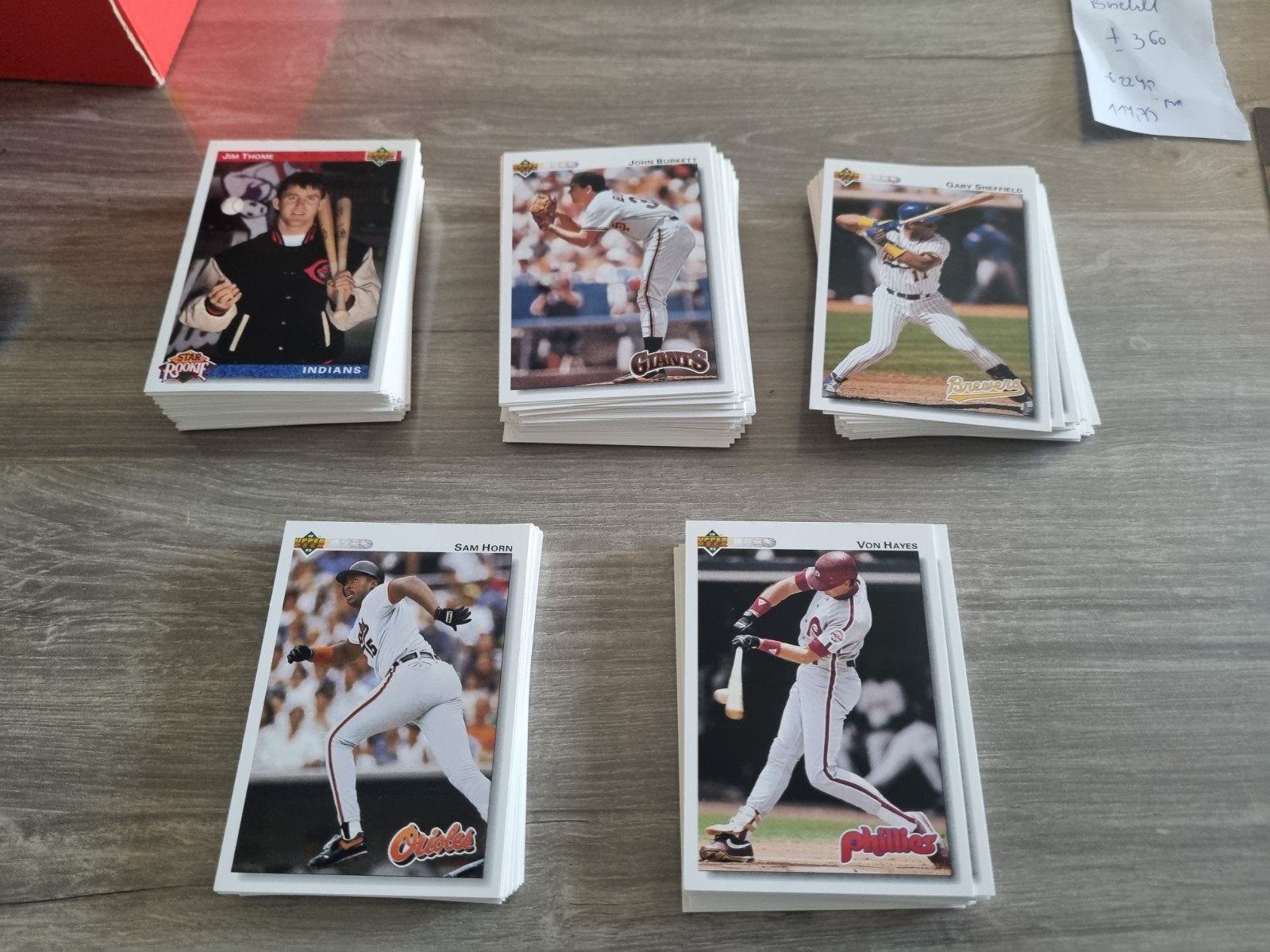 Baseball 1992 sur le pont supérieur, Enlèvement ou Envoi, Utilisé, Plusieurs images