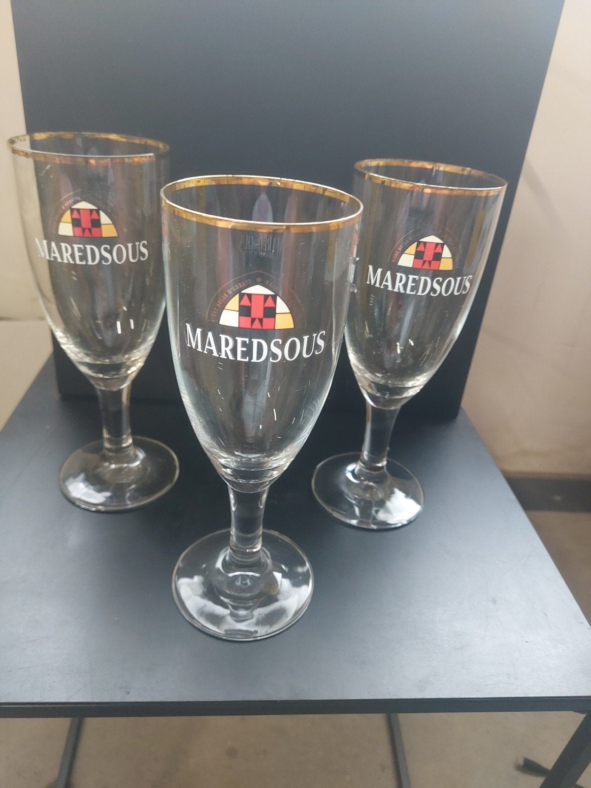 maredsous bierglazen, Ophalen of Verzenden, Zo goed als nieuw, Bierglas