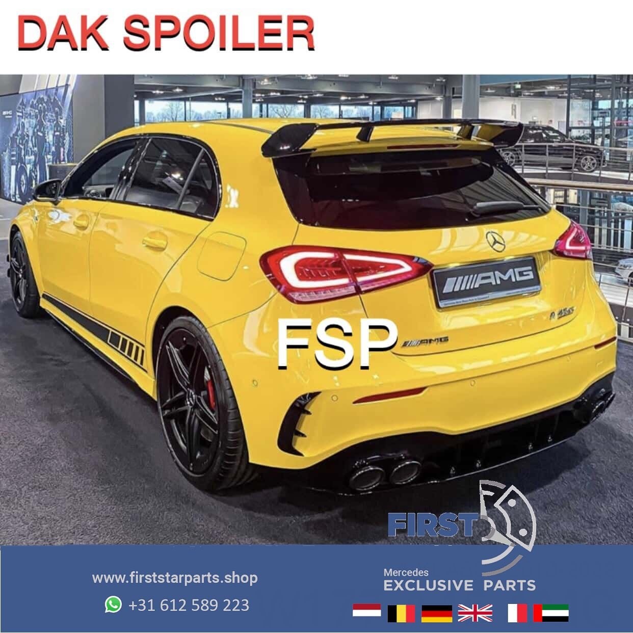 W177 A35 A45 AMG DAK SPOILER VLEUGEL Mercedes A Klasse 2018-, Gebruikt, Ophalen of Verzenden, Achter, -