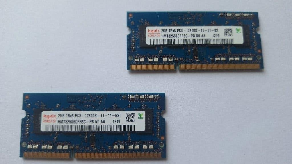 RAM-kit van 4 GB (2 x2 GB) DDR3-1600 SODIMM SK hynix, Computers en Software, RAM geheugen, Gebruikt, DDR3, Ophalen of Verzenden