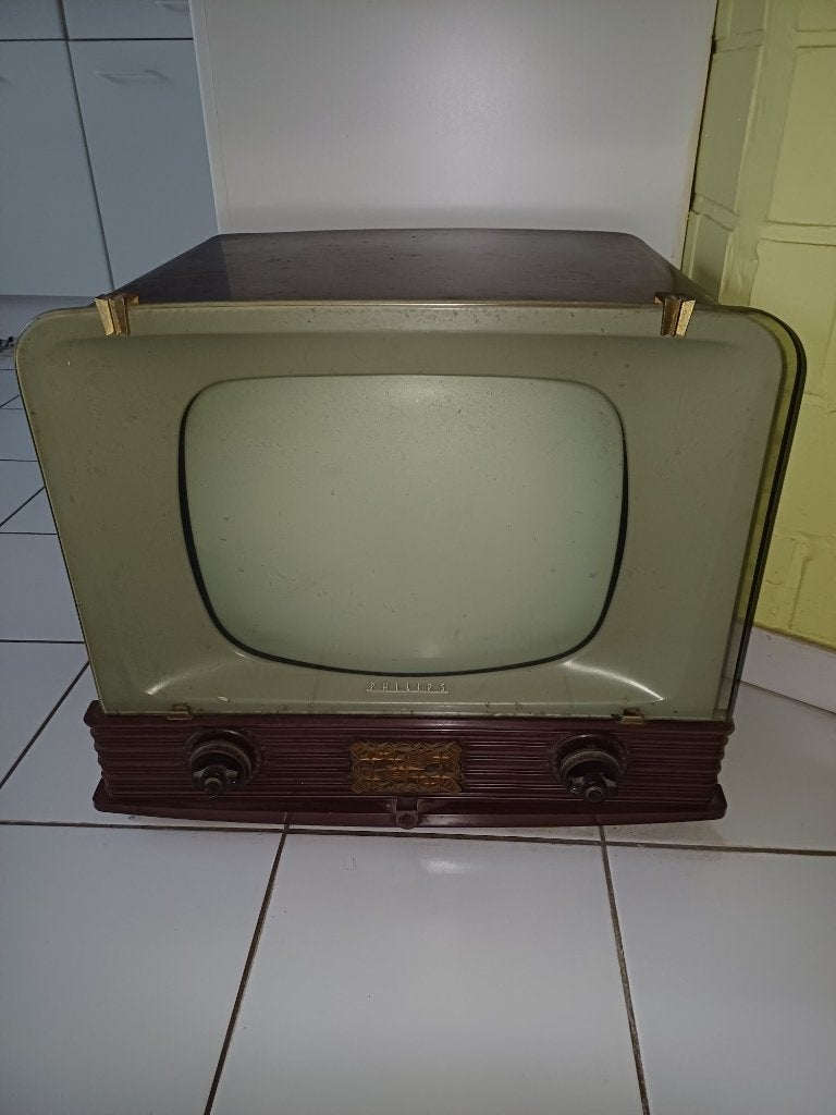 Vintage Philips TV  1952-1956, Ophalen, Niet werkend, Minder dan 40 cm, Philips