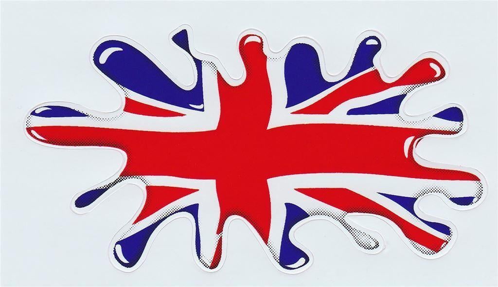 Union Jack [Engelse vlag] verfspat sticker #2, Motoren, Verzenden