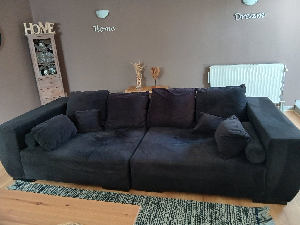divan, 250 à 300 cm, Moderne noir., Quatre personnes ou plus, 125 à 150 cm