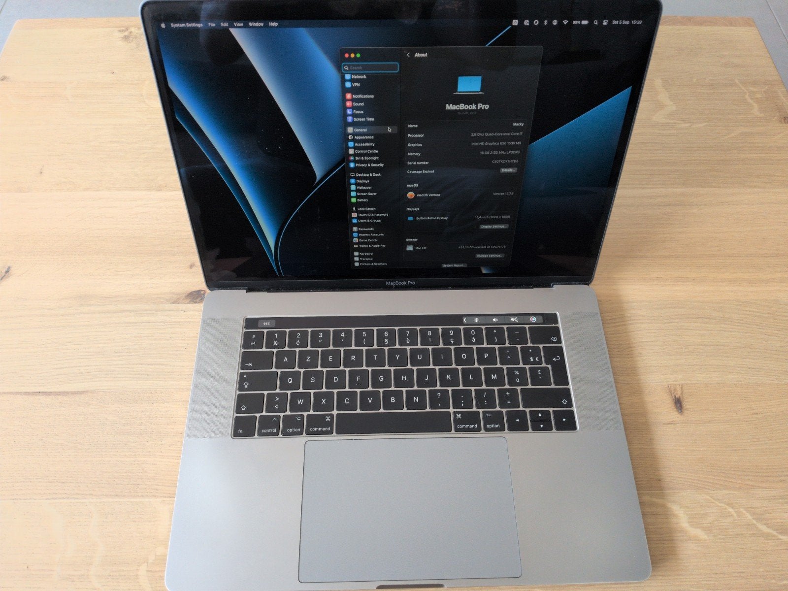 MacBook Pro 15" 2017 I7-16gb-500gb, Computers en Software, Apple Macbooks, Ophalen, MacBook
