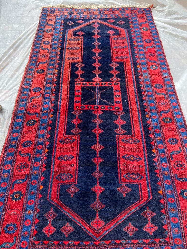 Très ancien tapis Afghan fait main – 267 x 135 cm, Antiquités & Art