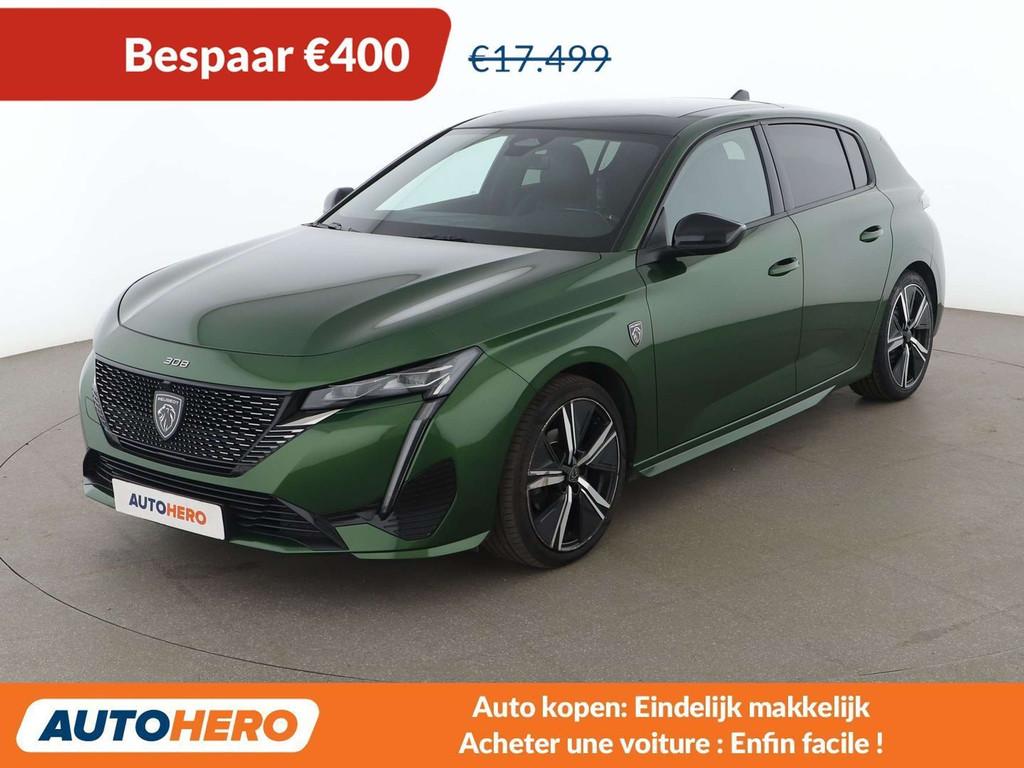 Peugeot 308 1.2 PureTech GT (bj 2022, automaat), Auto's, Peugeot, Gebruikt, 1199 cc, Skiluik, Leder