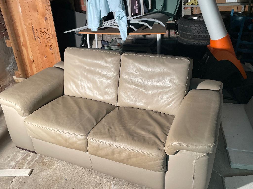 2 zit - leren zetel te koop!, Huis en Inrichting, Ophalen, Gebruikt, 150 tot 200 cm, Tweepersoons