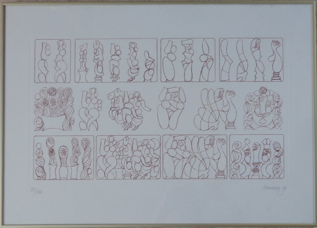 MIGUEL BERROCAL / HOMMAGE / KLEURETS / 50x70cm / KADER, Ophalen of Verzenden