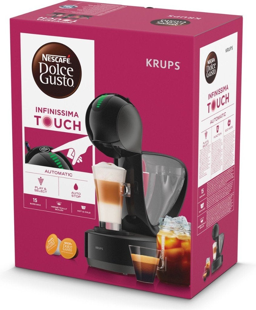 Krups NESCAFE Dolce Gusto Infinissima Touch, Elektronische apparatuur, Ophalen, Koffiemachine, Zo goed als nieuw, Koffiepads en cups