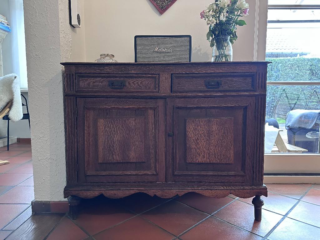 Vintage kast, Huis en Inrichting, Kasten | Boekenkasten, Gebruikt, 100 tot 150 cm, Minder dan 100 cm, 25 tot 50 cm, Met lade(s)