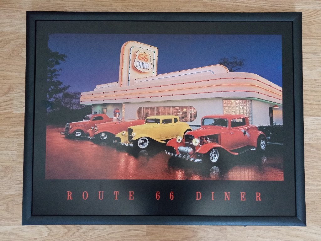 USA, hot rod, dinner ,mustang, ford, route 66, cadre LED, Enlèvement, Comme neuf