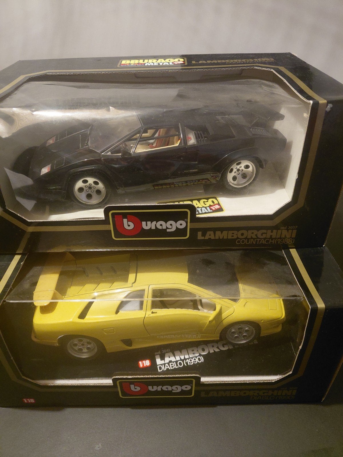Burago - Lamborghini Countach & Diablo, Ophalen of Verzenden, Burago