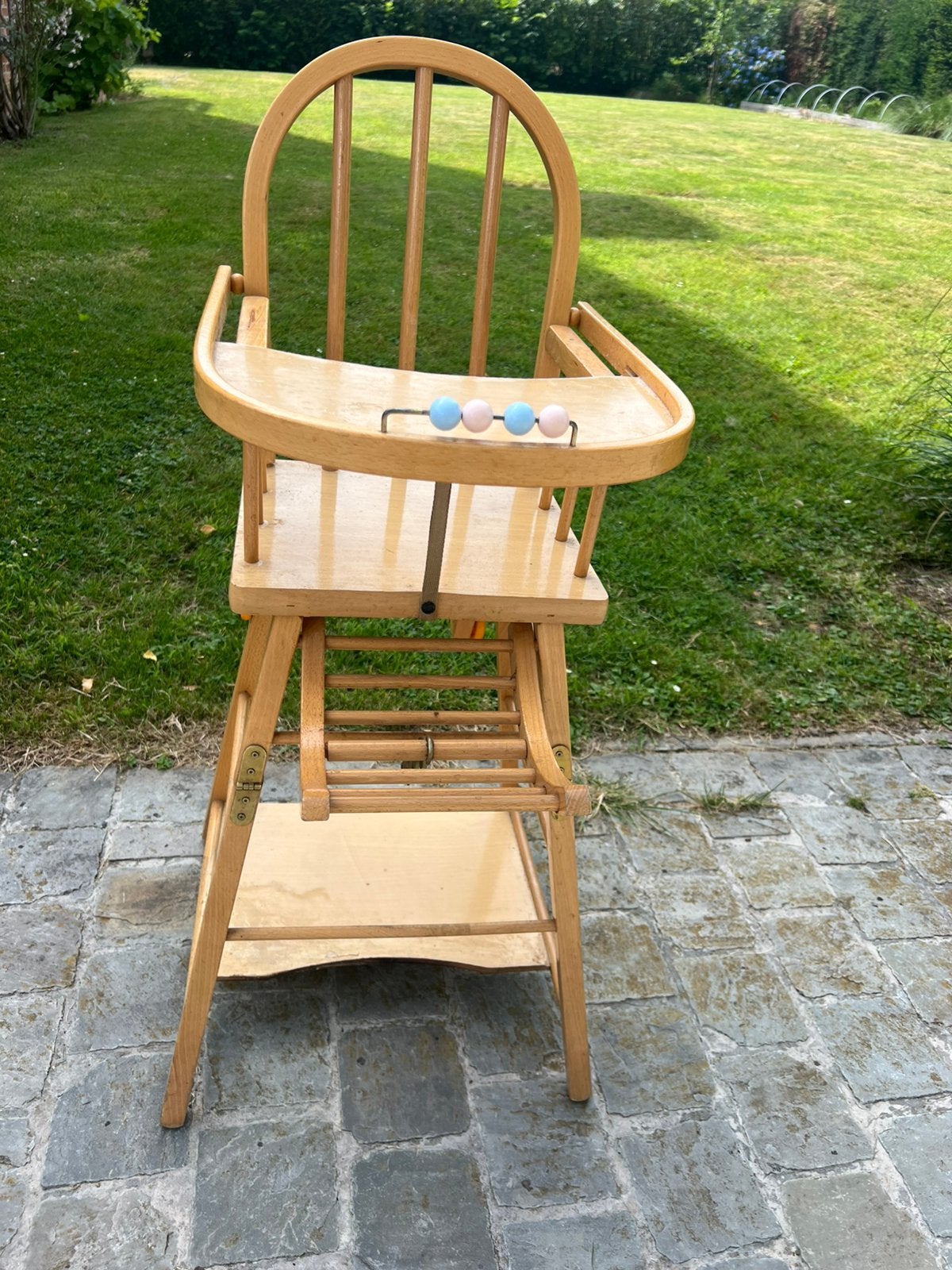 Chaise pour enfant en bois , haute et basse, Enlèvement, Utilisé