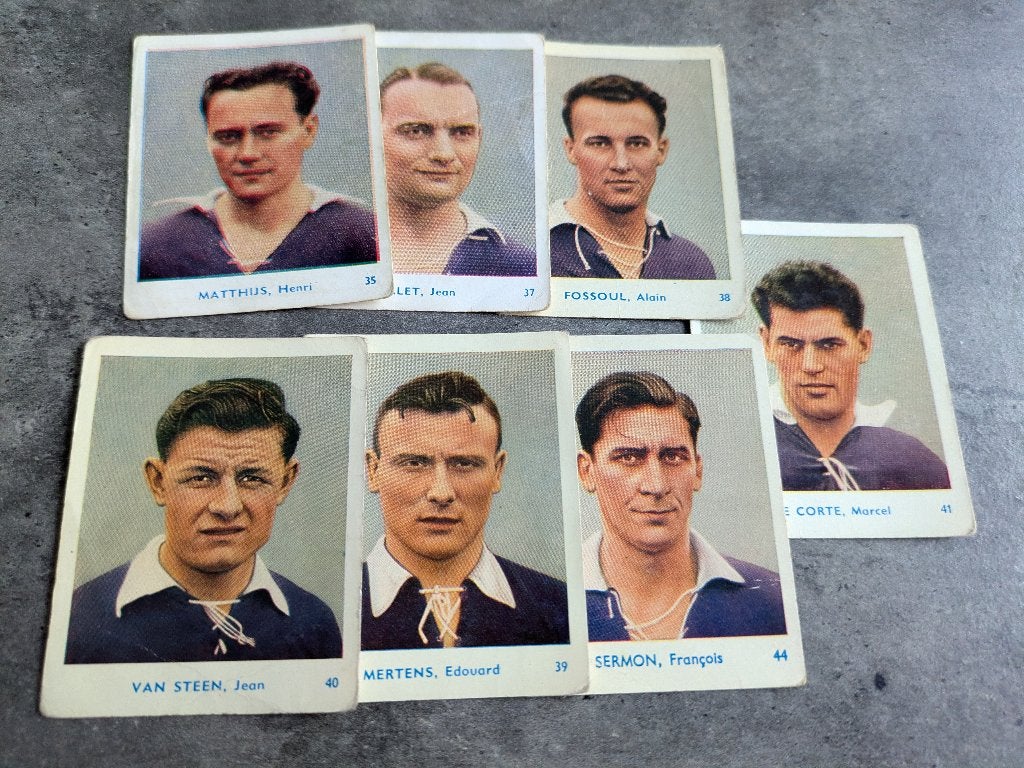 Belgian chewing gum FOOT 1951/52 ANDERLECHT images rares 7X, Enlèvement ou Envoi