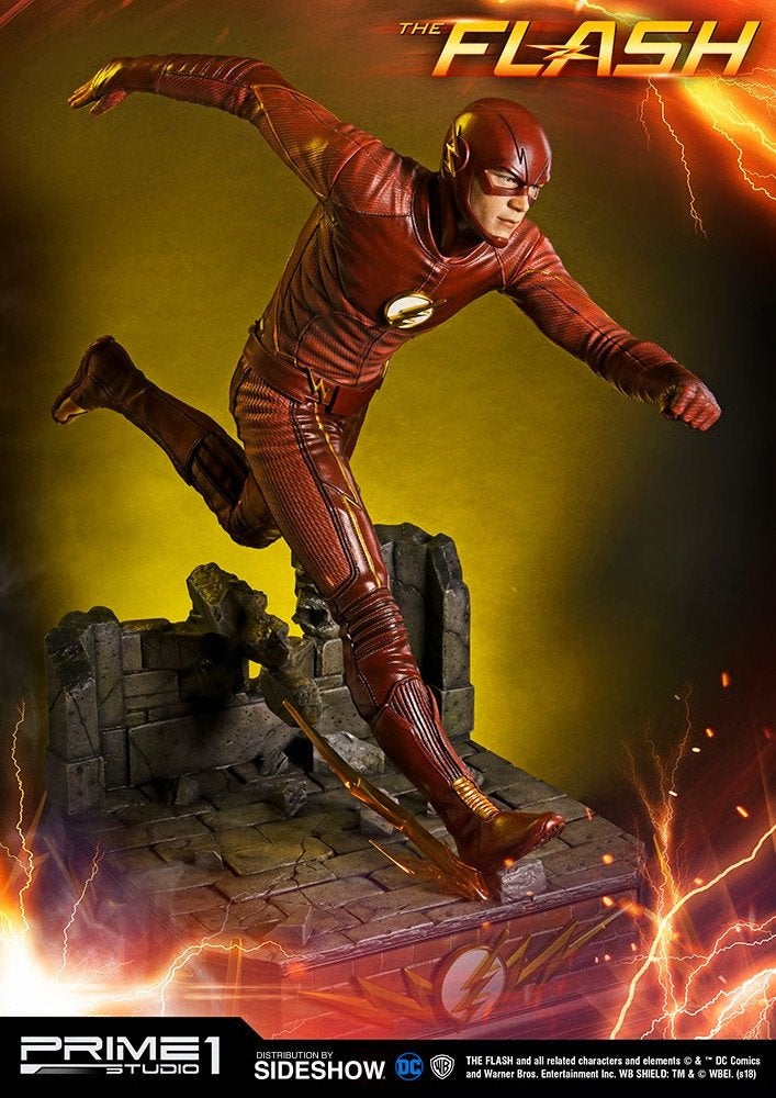 No Sidehshow The Flash Statues by Prime1 New !!!, Ophalen, Nieuw, Tv, Beeldje, Replica of Model