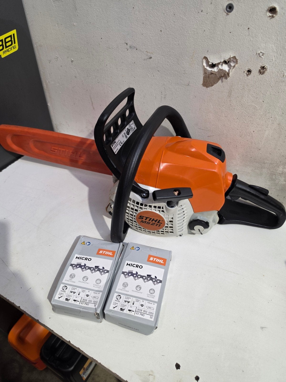 stihl ms 211c kettingzaag, Tuin en Terras, Hand-tuingereedschap, Ophalen, Gebruikt, Stihl
