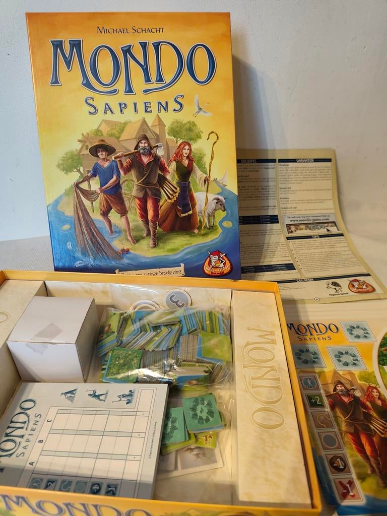 Mondo Sapiens bordspel. ,als nieuw, Hobby en Vrije tijd, Gezelschapsspellen | Bordspellen, Info@whitegiblingales.nl, Ophalen of Verzenden