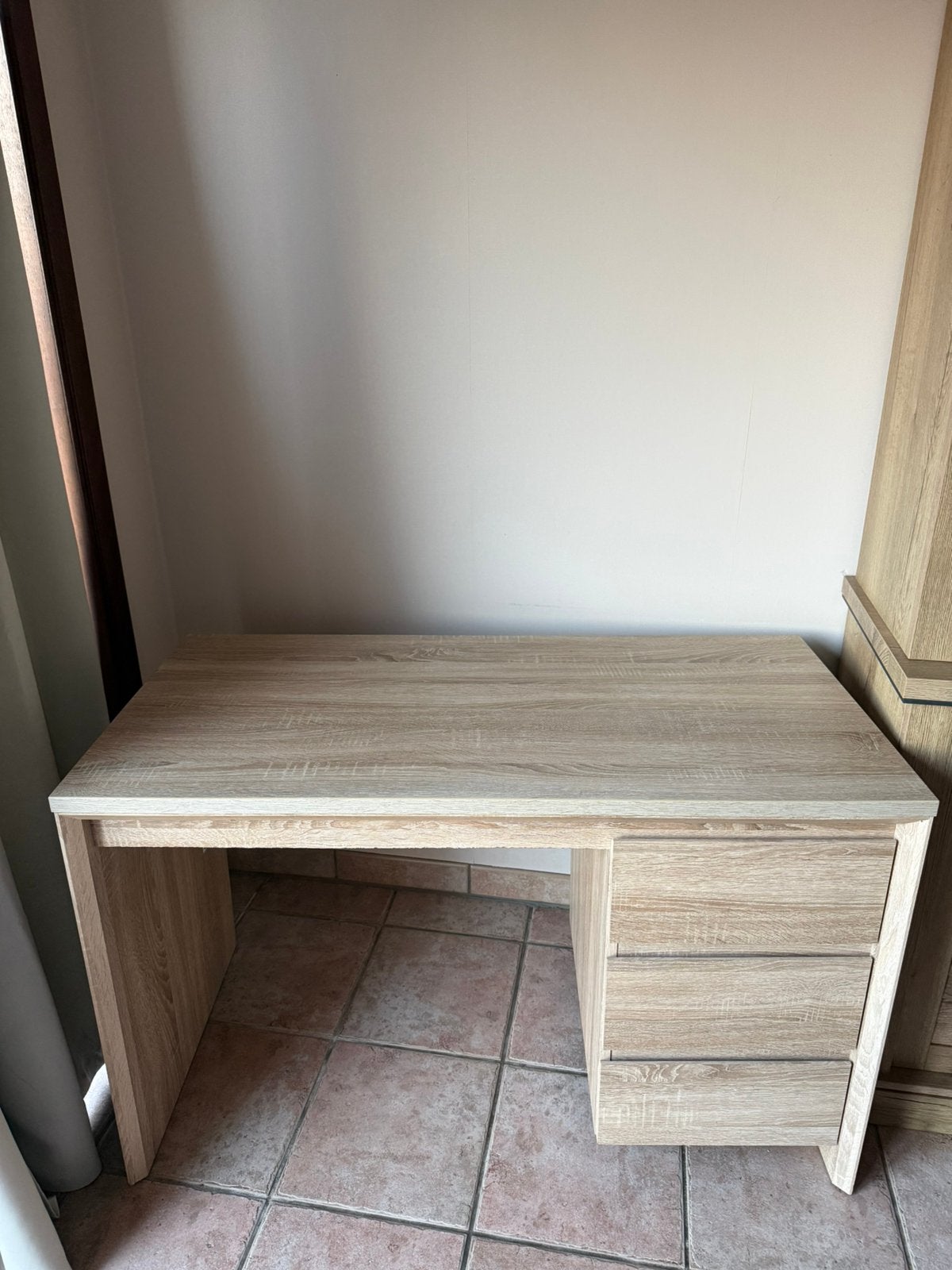 Bureau eiken fineer - 120x60 - gratis, Enlèvement, Utilisé