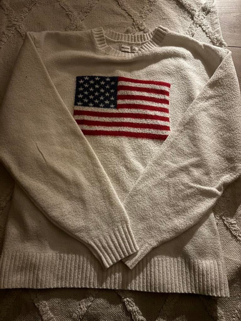 Hollister trui, Enlèvement ou Envoi, Porté, Taille 46 (S) ou plus petite, Blanc