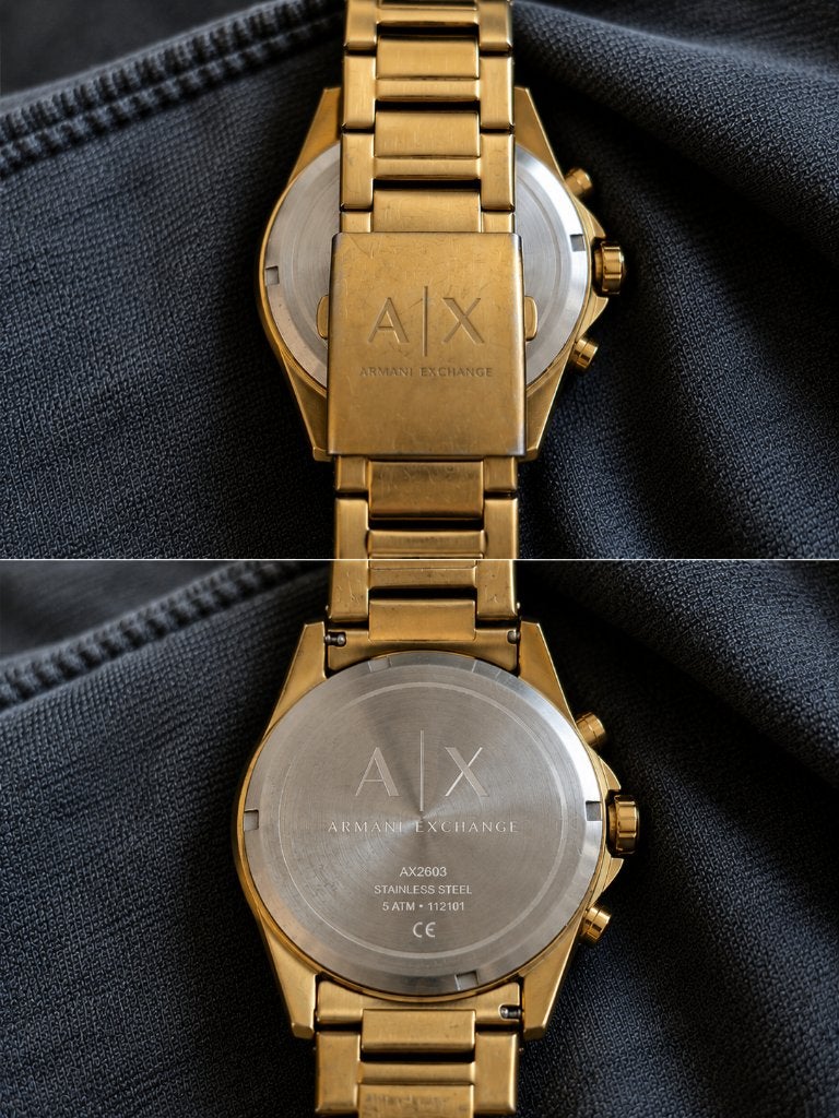 Armani horloge, Bijoux, Sacs & Beauté, Montres | Hommes, Autres marques, Enlèvement ou Envoi, Or, Or