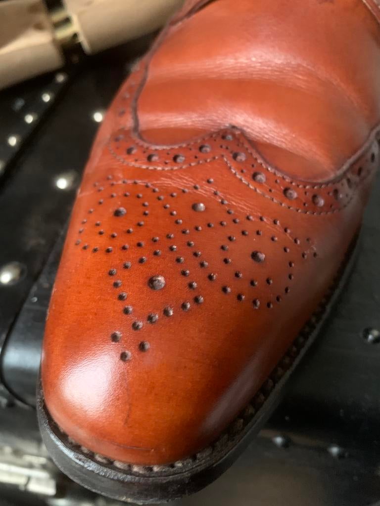 Paar Full Brogues Ludwig Görtz Leather 42½ schoenen, Ophalen of Verzenden, Gedragen, Bruin