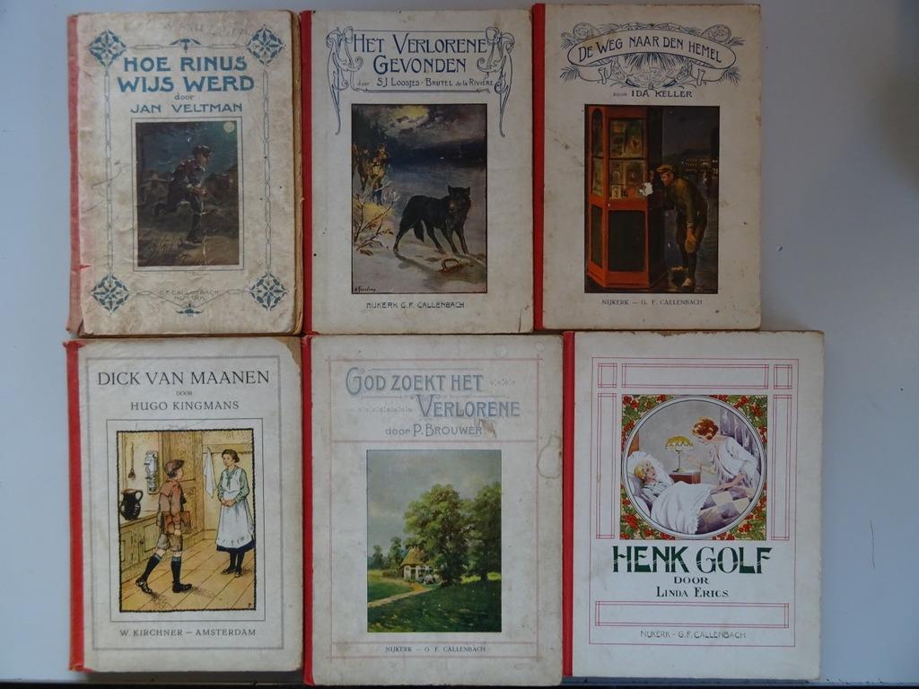 Antieke leesboekjes Jan Veltman Ida Keller etc 1920 set v 6, Antiek en Kunst, Ophalen of Verzenden, Diverse auteurs