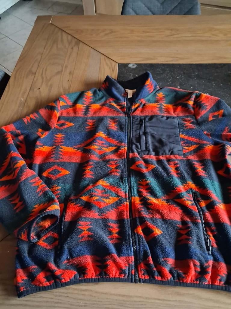 Fleece jas rood merk h&m – maat xl, Kleding | Heren, Truien en Vesten, Maat 56/58 (XL), Ophalen of Verzenden, H&M, Gedragen