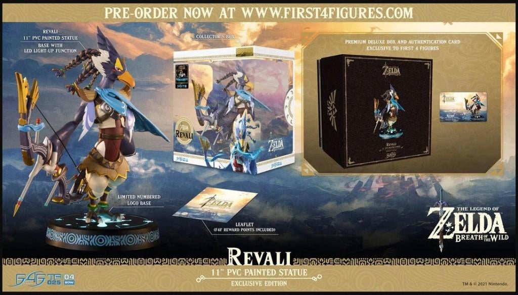 F4F Revali Exclusieve Zelda BOTW Nintendo PVC-versie, Verzamelen, Beelden en Beeldjes, Nieuw, Fantasy, Ophalen of Verzenden