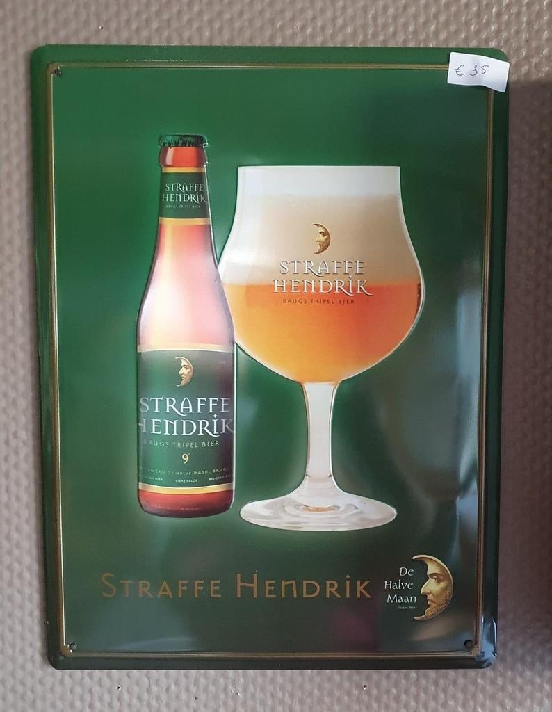 Bier reclame borden metaal, Verzamelen, Biermerken, Ophalen