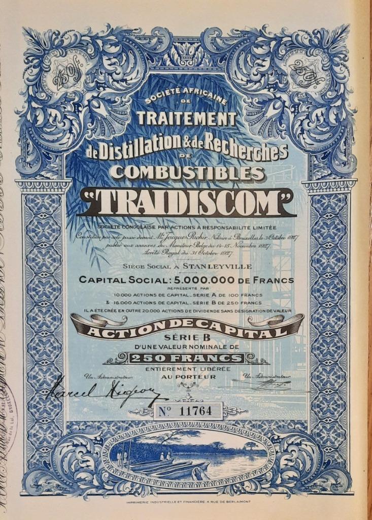 Société Africaine de traitement & de recherches  - Stanleyv., Timbres & Monnaies, Actions & Titres, Enlèvement ou Envoi, 1920 à 1950